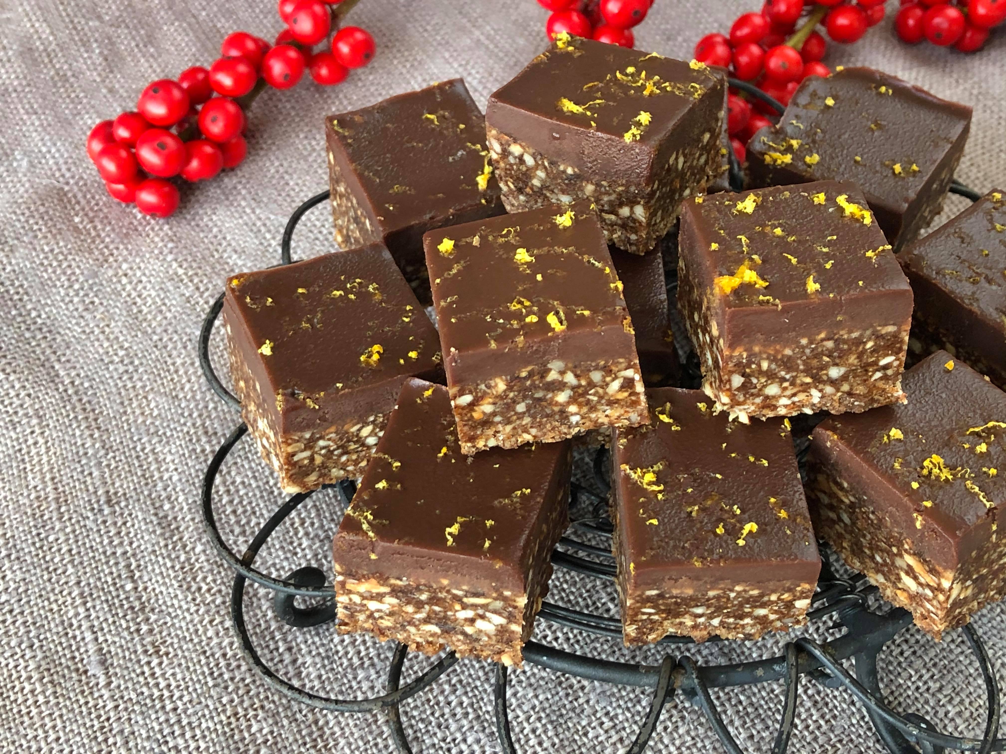 Pepparkaksrutor med choklad och apelsin